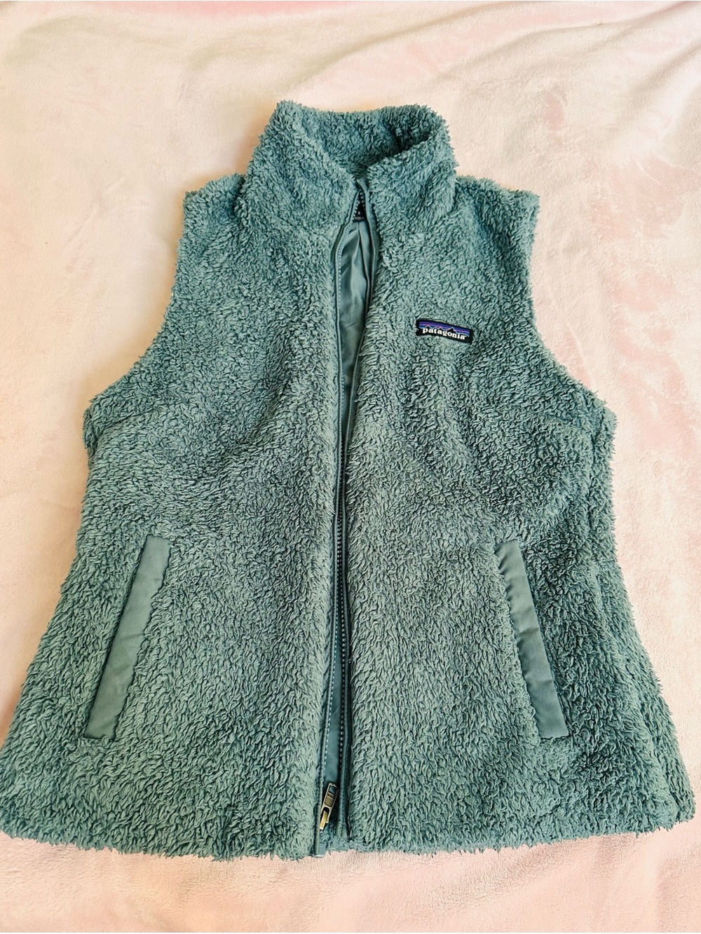 Patagonia Grey Sherpa-Lined Jacket Vest